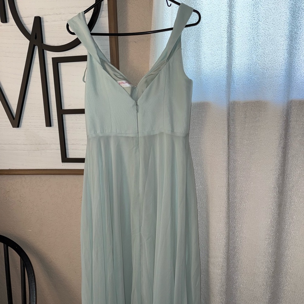 JJs House A-Line V-neck Floor-Length Chiffon Bridesmaid Dress #251598 - Picture 6 of 8